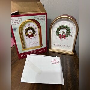 Vintage 1999 Howard Miller Carols of Christmas musical tabletop clock holiday